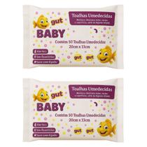 KIT 2 Lenços Umedecidos Gut Baby C/ 50 Unidades KIT 2 Lenços Umedecidos Gut Baby C/ 50 Unidades