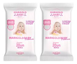 Kit 2 Lenços Umedecidos Marigold Pocket Com 20un