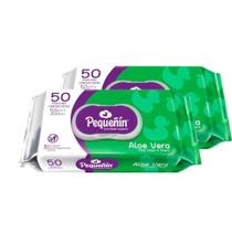 Kit 2 Lenços Umedecidos Pequeñín Aloe Vera 50 Unidades