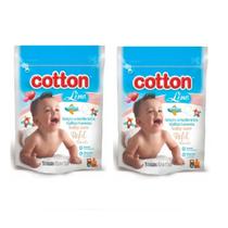 Kit 2 Lenços Umedecidos Refil Cotton Line Baby Care 140un