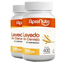 Kit 2 Levedo de Cerveja Apisnutri 400 comprimidos 500mg