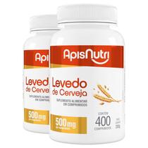 Kit 2 Levedo De Cerveja Apisnutri 400 Comprimidos 500Mg