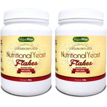 Kit 2 Levedura Nutritional Yeast Em Flocos VeganWay 500g