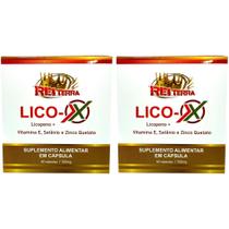 Kit 2 Lico-X Licopeno + Vitamina E + Selênio + Zinco Quelato 120 Cápsulas - Rei Terra