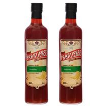 Kit 2 Licores Banana Paratiense 500 ml Creme Sabores Fino Tradicional Coquetéis Exóticos Sobremesa original Nacional Kit 2 Licores Banana Paratiense 500 ml Creme Sabores Fino Tradicional Coquetéis Exóticos Sobremesa original Nacional