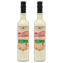 Kit 2 Licores de Abacaxi com Coco Paratiense 500 ml Cachaça Piña Colada Lembrancinha Frutado Presente Presenteável