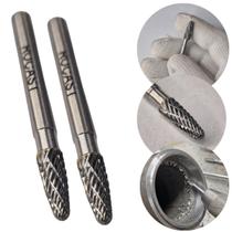 Kit 2 Lima Rotativa Árvore 6mm Metal Duro Desbaste Ferro Kit 2 Lima Rotativa Árvore 6mm Metal Duro Desbaste Ferro