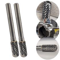 Kit 2 Lima Rotativa Cilíndrica Raio 8mm Metal Duro Desbaste Ferro Kit 2 Lima Rotativa Cilíndrica Raio 8mm Metal Duro Desbaste Ferro