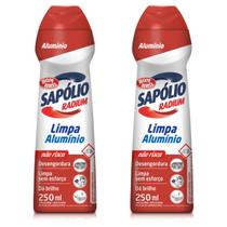 KIT 2 Limpa Alumínio Sapólio Radium Bombril 250 ml