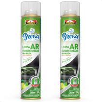 Kit 2 Limpa Ar Condicionado Carro Breeze Lima Limão Proauto 300ml