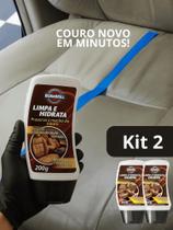 Kit 2 Limpa e Hidrata Couro Rodabrill 200g Limpeza Profunda e Brilho Imediato Preserva Maciez