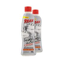 Kit 2 Limpa Inox Cremoso 400g Reax Remove Mancha Panela Pia