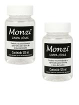 Kit 2 Limpa Jóias Ouro Puro 18K Monzi 125Ml Grande Liquido