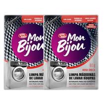 Kit 2 Limpa Máquina de Lavar Mon Bijou 80g Remove Resíduos e Odores