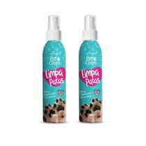 Kit 2 Limpa patas cachorro caes gatos Spray Higienizador de Patinhas Original Pet Clean 120ml cada