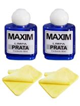 Kit 2 Limpa Pratas 925 Maxim 40Ml + 2 Flanelas Mágicas