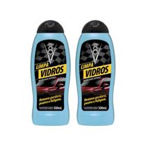 Kit 2 Limpa Vidros Limpador Automotivo Carro V8 Sanol 500ml
