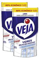 kit 2 Limpa Vidros Veja Vidrex Cristal Refil 400ml kit 2 Limpa Vidros Veja Vidrex Cristal Refil 400ml