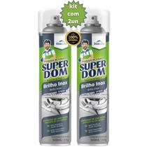 KIT 2 LIMPADOR BRILHA INOX AEROSOL DOMLINE 300ml LIMPADOR DE USO GERAL