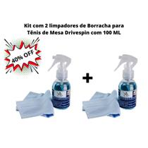 kit 2 limpador de borracha tênis de mesa drivespin 100 ml revitalizador de raquete de ping pong
