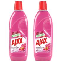 Kit 2 Limpador Diluível Ajax Festa Das Flores Bouquet De Flores 1 Litro Kit 2 Limpador Diluível Ajax Festa Das Flores Bouquet De Flores 1 Litro