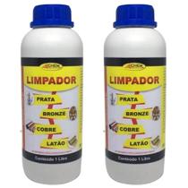 Kit 2 Limpador Limpa Prata Bronze Cobre Latão Allchem 1L