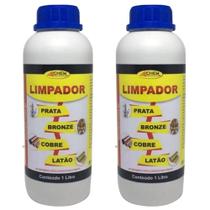 Kit 2 Limpador Limpa Prata Bronze Cobre Latão Allchem 1L