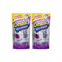 Kit 2 Limpador Multipisos Destac Lavanda em Sachê 500mL Kit 2 Limpador Multipisos Destac Lavanda em Sachê 500mL