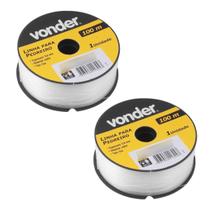 Kit 2 Linha De Nylon Lisa 0.8 Rolo C/ 100m Reforçada Vonder