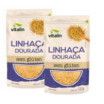Kit 2 Linhaça Dourada Grãos 120g Vitalin Kit 2 Linhaça Dourada Grãos 120g Vitalin
