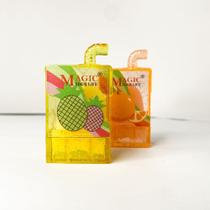 Kit 2 lip balm hidratante para lábios caixa de suco de frutas fofa.