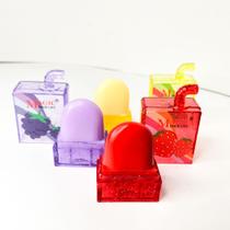 Kit 2 lip balm hidratante para lábios caixa de suco de frutas fofa. labios
