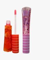 Kit 2 lip oil com glitter fofo ação hidratante novidade