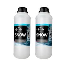Kit 2 Liquido Fluído P/ Máquinas De Neve Snow 1 Litro Nevoa