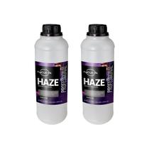 Kit 2 Liquidos Haze Óleo Para Máquinas A Base De Óleo 1 Litro Professional Nevoa