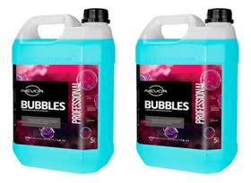 Kit 2 Liquidos Para Bolhas De Sabão Bubbles 5 Litros Nevoa