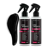 Kit 2 Liso Mágico Protetor Térmico Rubelita 200ml +Escova