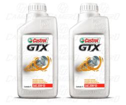 Kit 2 Litros De Óleo Para Motor Castrol GTX 20w50 Mineral API SL
