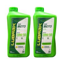 Kit 2 Litros Óleo 20w50 Lubrax Top Moto 4T Api SL Mineral Kit 2 Litros Óleo 20w50 Lubrax Top Moto 4T Api SL Mineral