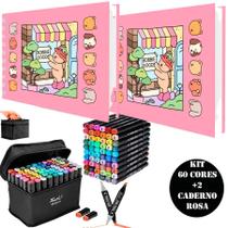 Kit 2 Livrinho de Pintura Bobbie Goods + Canetinha 60 Cores