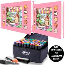 Kit 2 Livrinho de Pintura Bobbie Goods + Canetinha 80 Cores Kit 2 Livrinho de Pintura Bobbie Goods + Canetinha 80 Cores