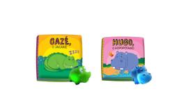 Kit 2 Livro Banho Jacaré e hipopótamo Bebe Feliz Infantil