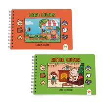 Kit 2 Livro de Colorir Cuties 128 Páginas Capi e Kittie Kit 2 Livro de Colorir Cuties 128 Páginas Capi e Kittie