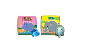 Kit 2 Livro Infantil Banho Hipopótamo e Elefante Bebe Feliz