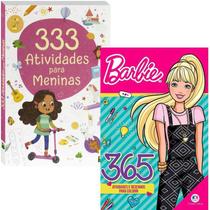Kit 2 Livros 365 Atividades e Desenhos Barbie + 333 Atividades para Meninas