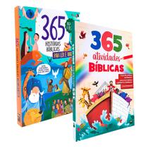 Kit 2 Livros 365 Histórias Bíblicas para Ler e Ouvir + 365 Atividades Bíblicas - Todo Livro