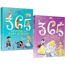 Kit 2 Livros 365 Histórias Para Dormir Disney Edição de Luxo Capa Dura Fábulas e Contos Disney