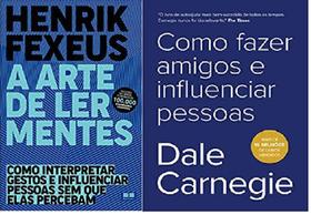 Kit 2 livros a arte de ler mentes + como fazer amigos e influenciar pessoas