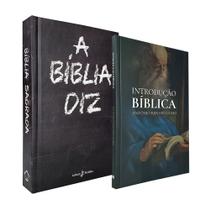 Kit 2 Livros A Bíblia Diz NVI Capa Dura - Giz + Introdução Bíblica