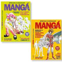 Kit 2 Livros Aprenda a Desenhar Mangá Vol. 1 e 2 Desenho Passo a Passo para Iniciantes